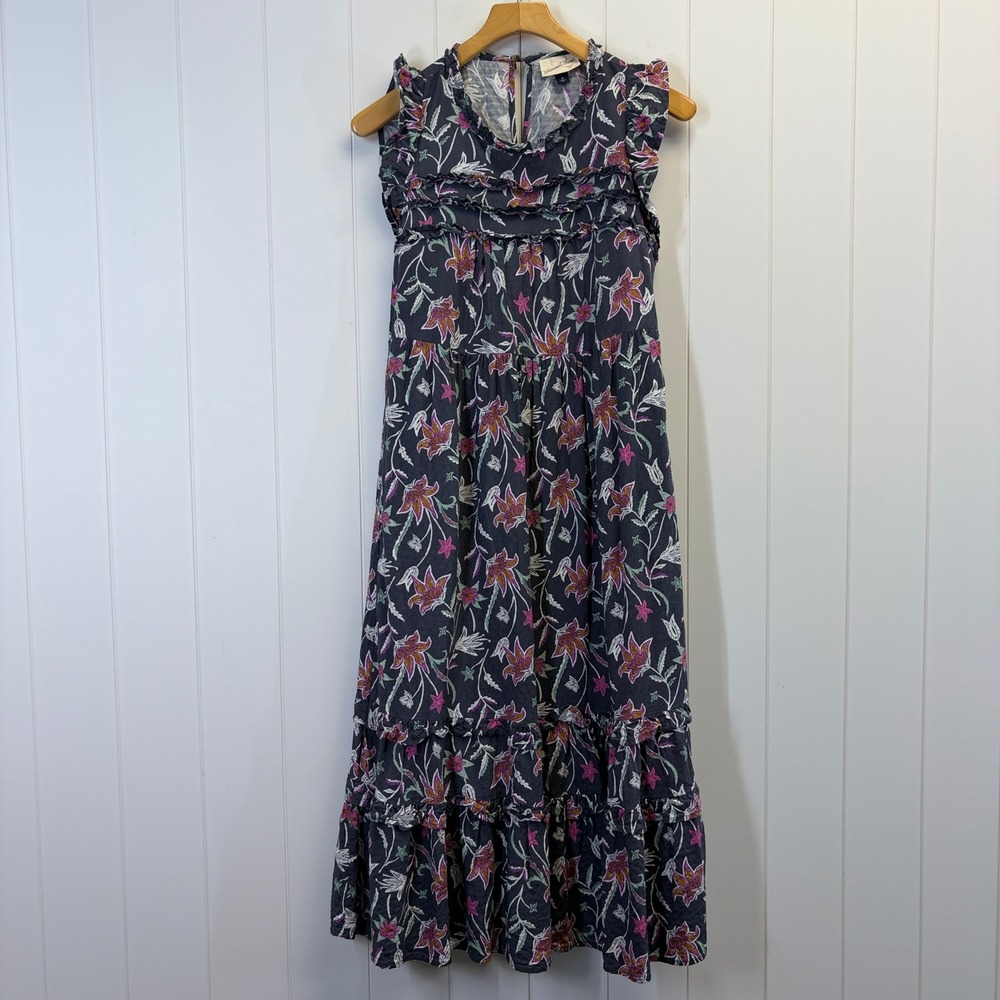 Universal Thread Boho Floral Tiered Maxi Dress Women Size M Cottage Summer Chic
